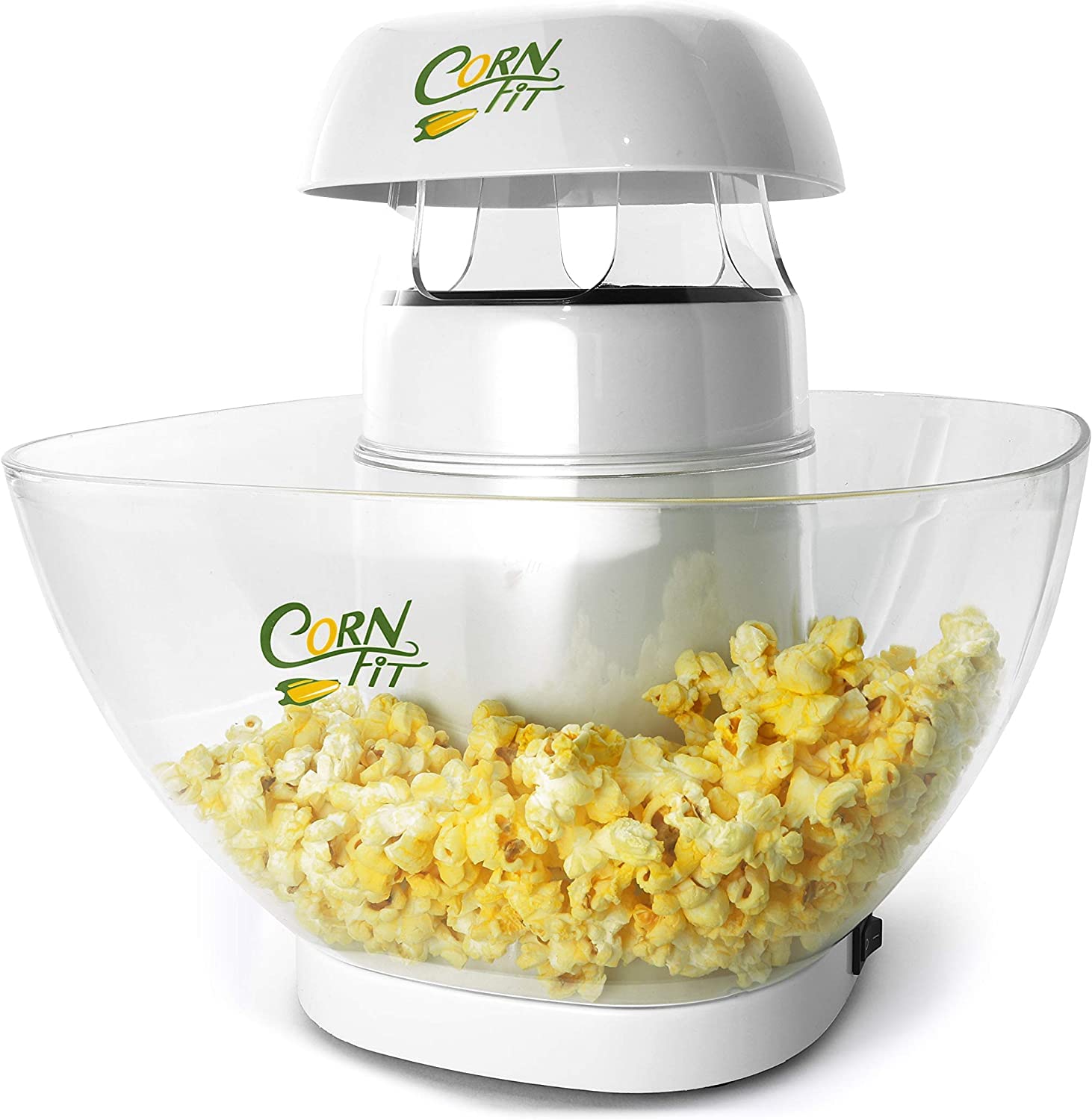 PM 1160 automático Popcorn Maker de aire caliente con gran extraíble Cuenco de 4,5 litros, 4.5 L), color blanco