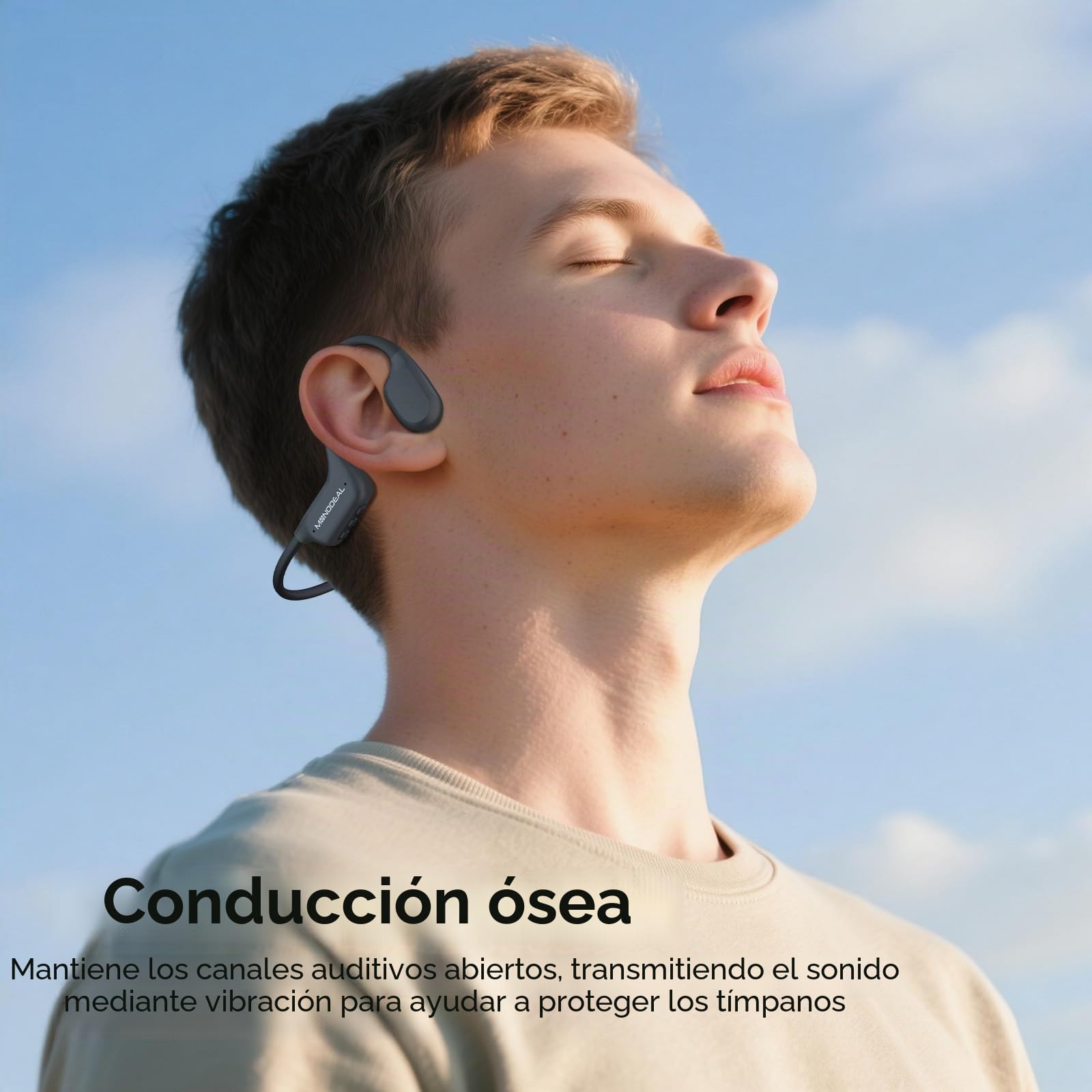 Auriculares Conducción Osea Natacion 16GB MP3 para Nadar Piscina Correr | Impermeable IPX8 para nadar correr, 26g Ultraligero para comodidad, Modos Bluetooth 6.0 y MP3, Material de silicona suave