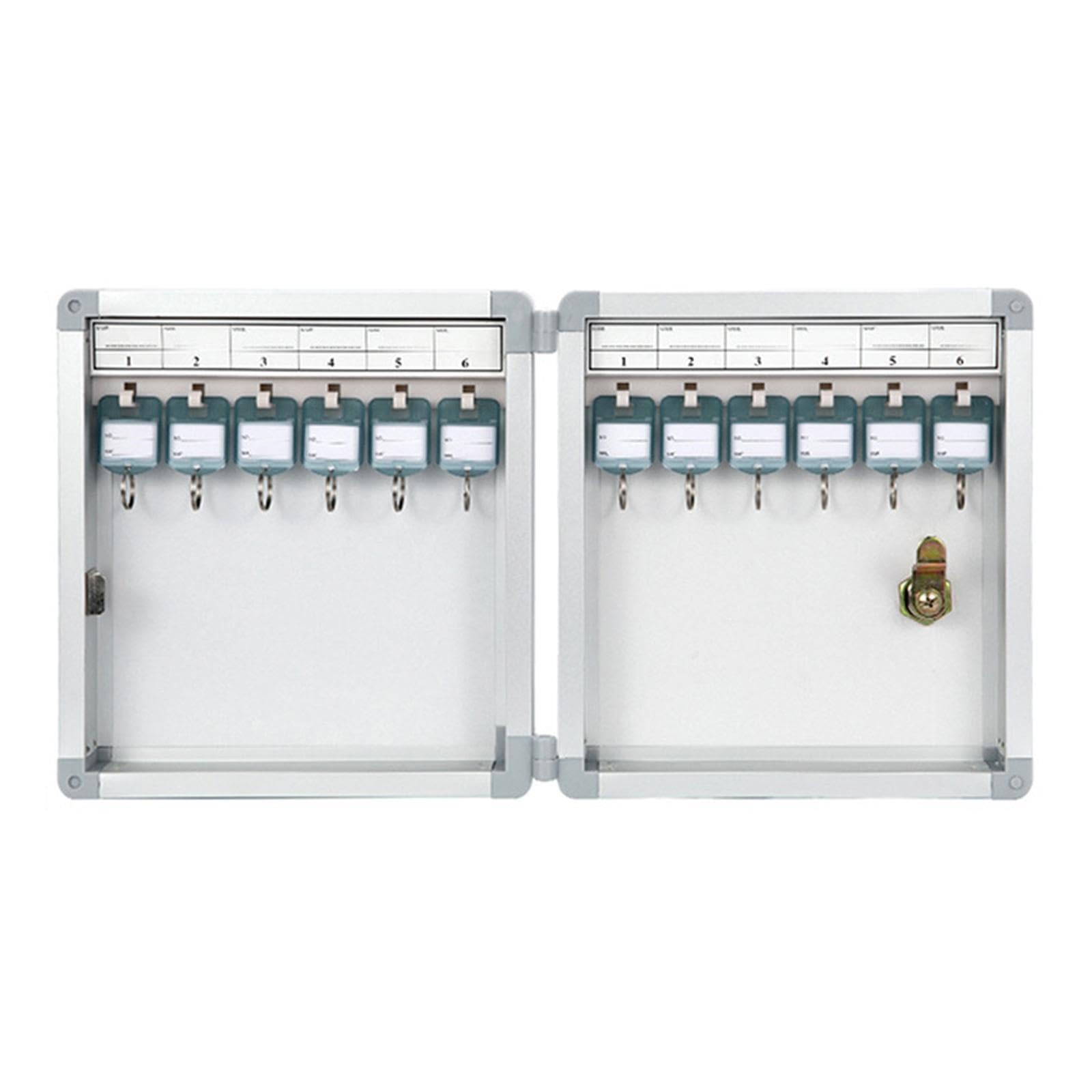 Rangement clés mural pour gestion locative et hôtels boîte 12 clés couleur argent