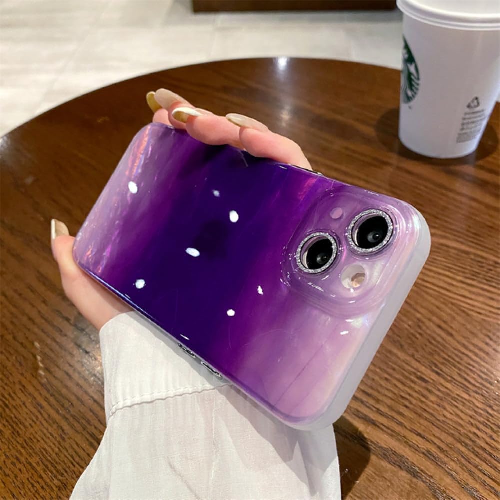 Coque de téléphone antichoc iPhone 12 Pro violette coque de luxe