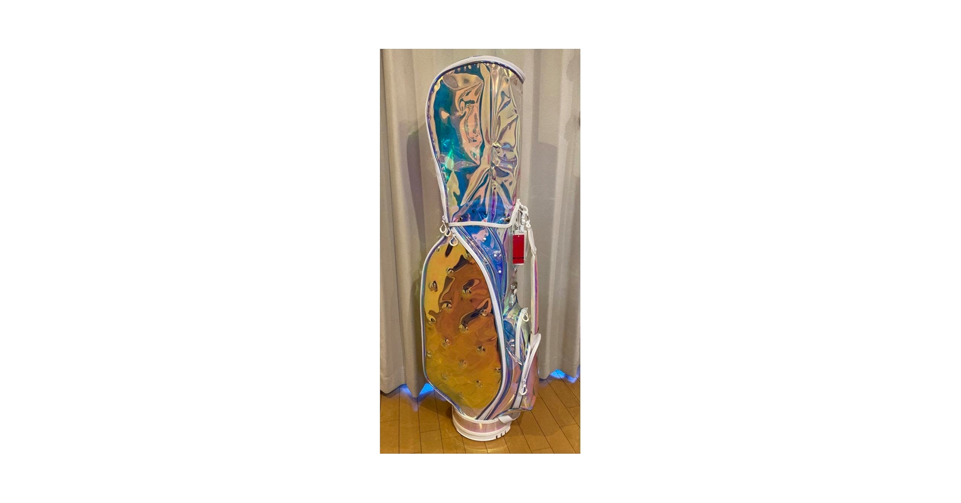 新品未使用！ホンマHONMA スケルトンクリスタルキャディバッグ ホワイト HONMA】本間ゴルフ『スケルトン クリアキャディバッグ 5分割 47