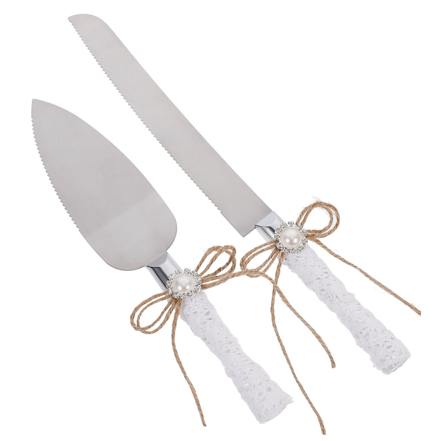 Garneck Beautiful Cake Knife Spatula Set 1pc for Wedding Birthday Party Banquet Decorative Flower Handle