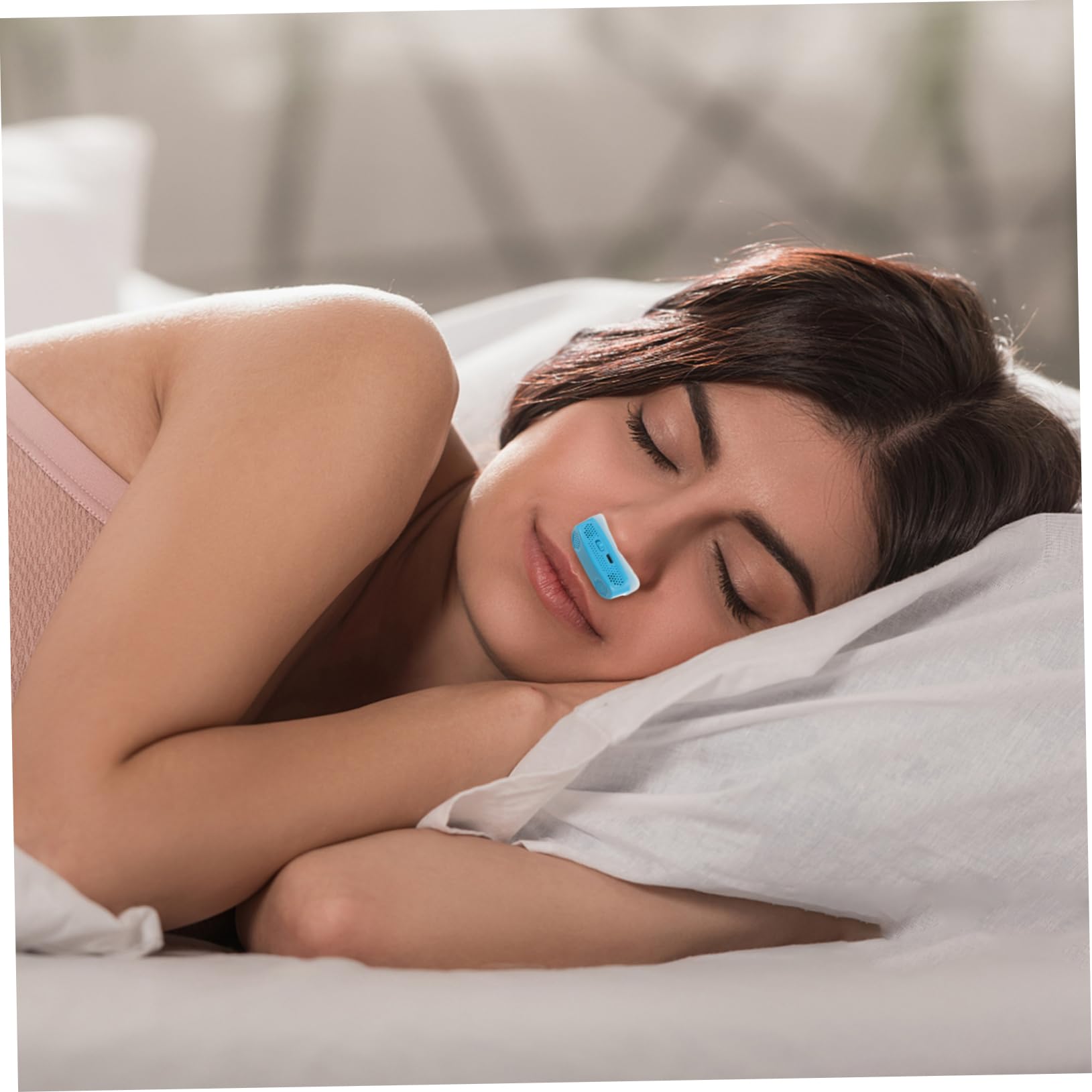 2 Tapones Eléctricos Para Ronquidos Dispositivo De Ventilación Nasal Filtro Antirronquidos Ayuda Para Dormir Clip Nasal Filtro Antirronquidos Abs Azul