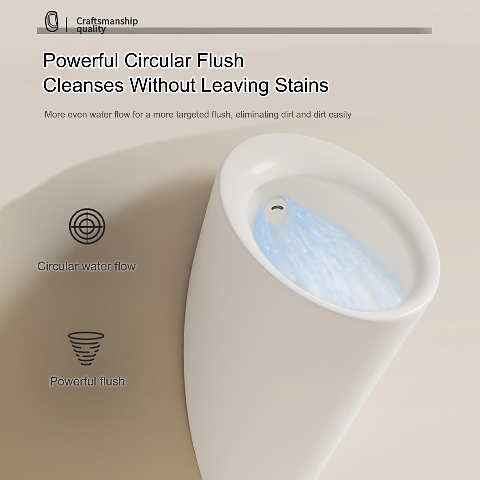 Urinarios de cerámica para Hombres, Urinario de Pared con Sensor Inteligente y Descarga, para Uso público, para Karaoke, Bares, baños y hoteles(White)