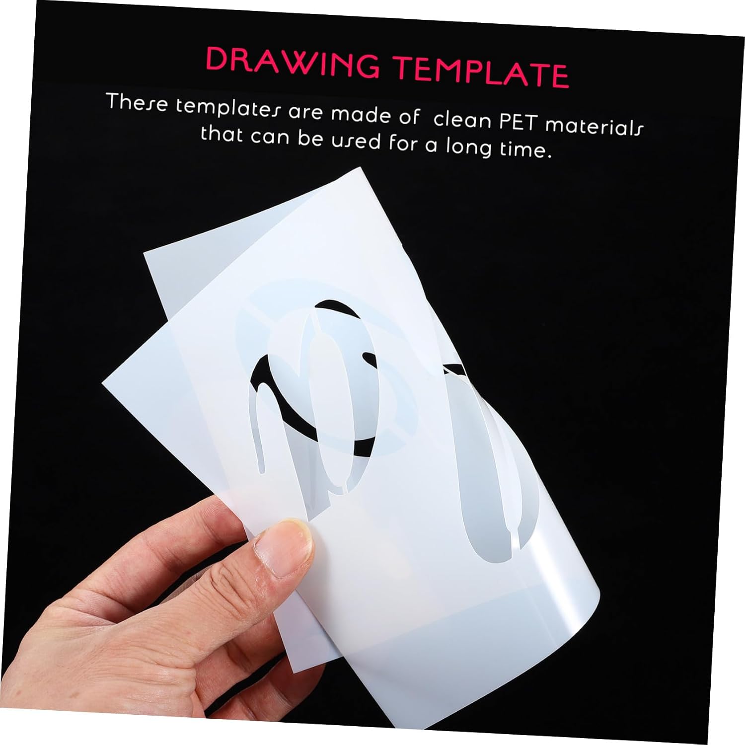 Alphabet and Number Stencils for Painting and Crafting Translucent Pet Drafting Templates with Smooth Edges Reusable Letter and Number Stencil for Scrapbooking Wall Art and DIY
