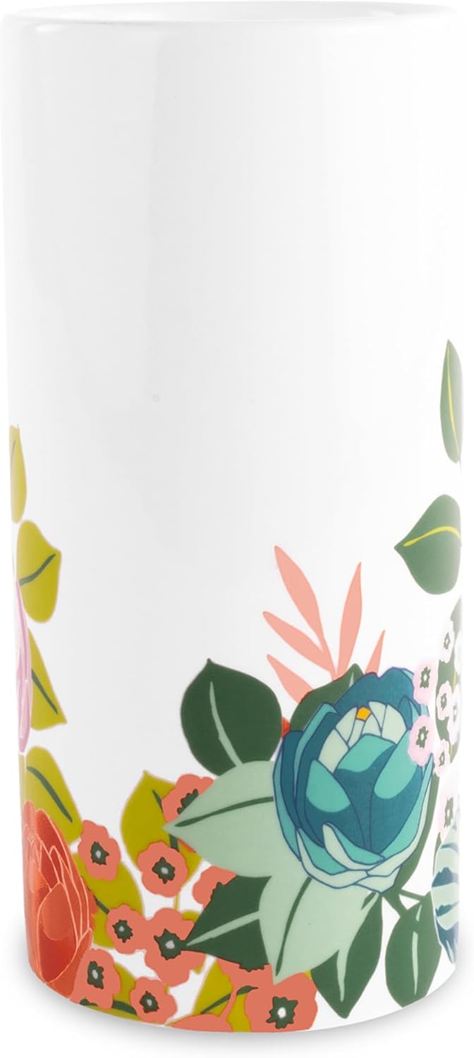 Steel Mill & Co Ceramic Vase for Living Room/Shelf/Coffee Table, Aesthetic Flower Vase with Floral Decorations, Garden Blooms