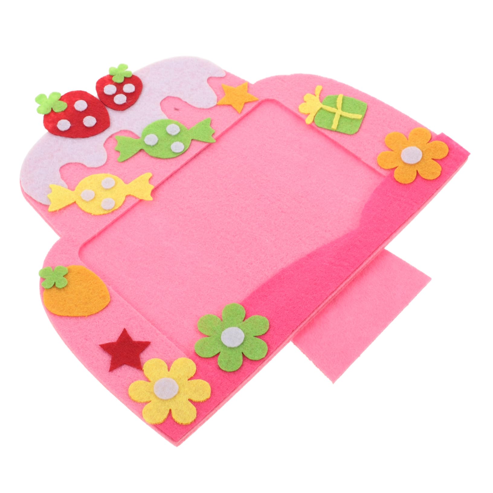 FELTECHELECTR Cartoon Photo Frame 1 Set DIY Photo Frame Materials Nonwoven Handmade Craft Perfect for Children's Room
