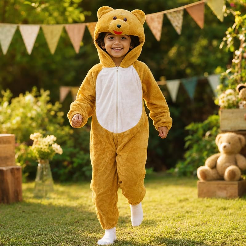 Image of Animal Costume for Kids | Plush Fancy Dress Costume for Boys & Girls |School Fancy Dress, Annual Day, Jungle Theme, Role Play, Halloween & Birthday Party