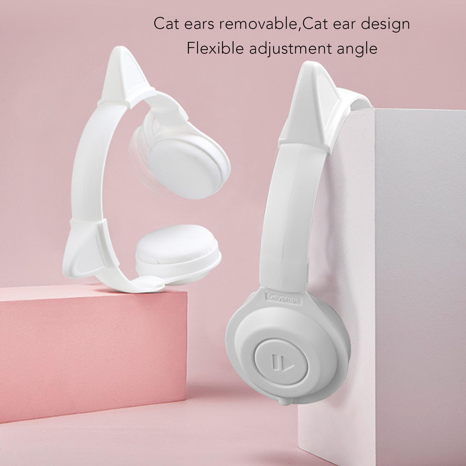 Cosplay Props Headphones, Fake Headset, White Earphone Photography Props, Fasion Decoration For Halloween Birthday Party Supplies