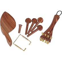 Repair Violin Parts 4/4 Violin Fitting Set Tailpiece End Pin Tuning Peg Chin Guard Tailgate Violin Accessories Kit