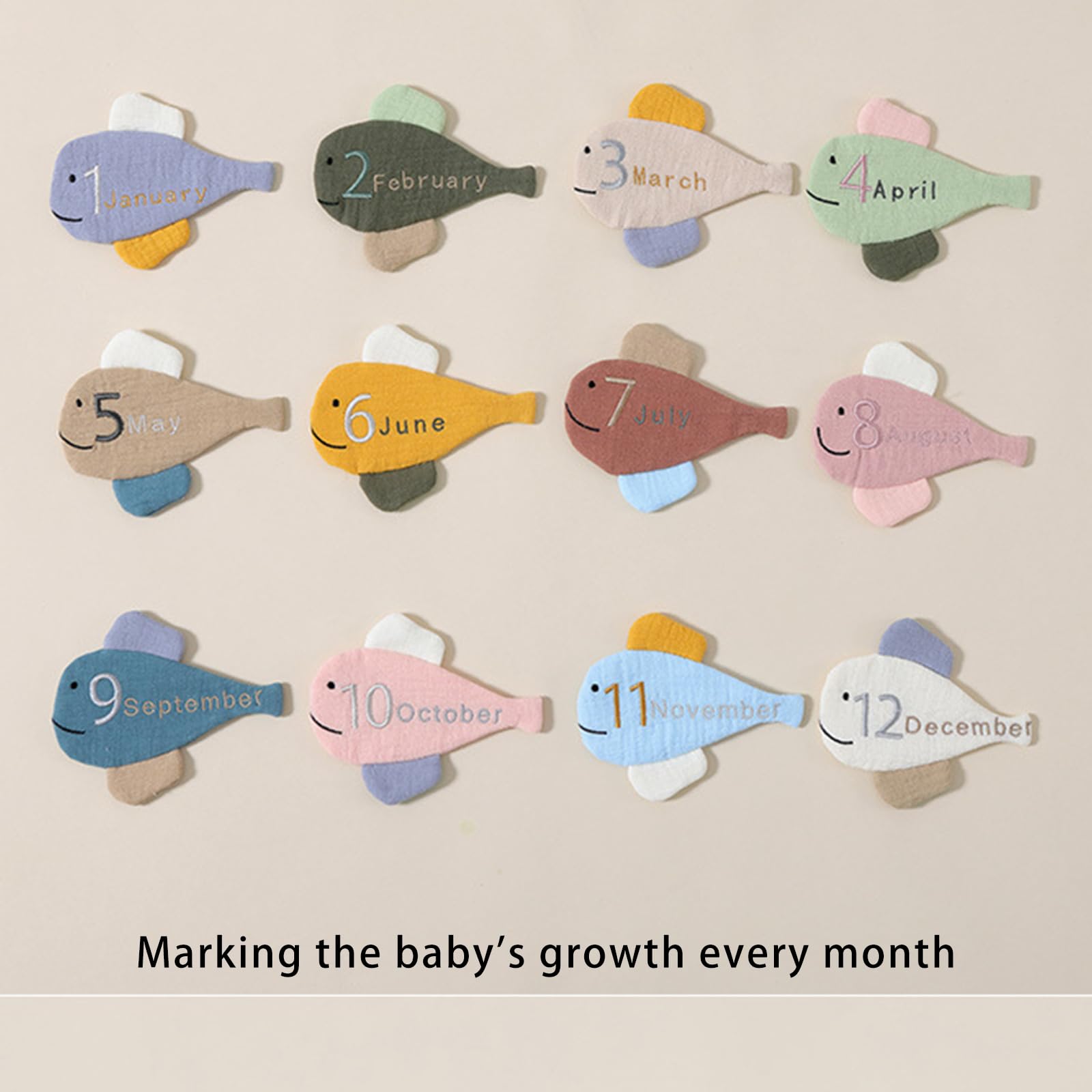 Monatskarte zur Geburt mit Zahlen und Buchstaben, 12 Monate, Hundert Tage Geschenk, Baby Gedenkfeier, Neugeborene, Zimmerdekoration, Zahlenbuchstabe, Monatskarte zur Geburt