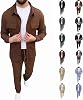 Men Outfits 2 Piece Corduroy Pants Button Down Long Sleeve Jackets Casual Loose Suits Sets Lightweight Activewear