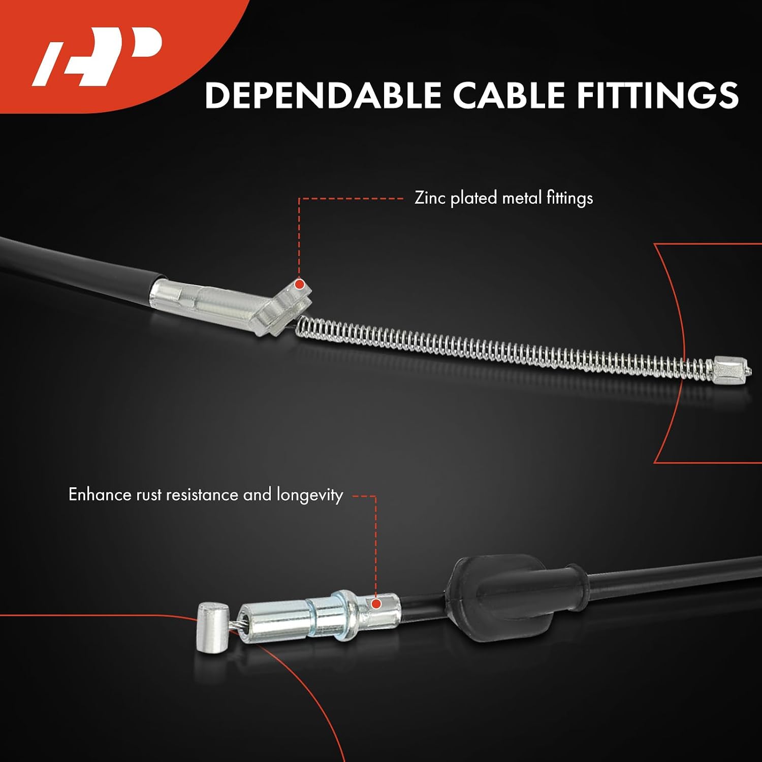 A-Premium Rear Passenger Parking Brake Cable Assembly | Compatible with Honda Models - CR-V CRV 2005 2006