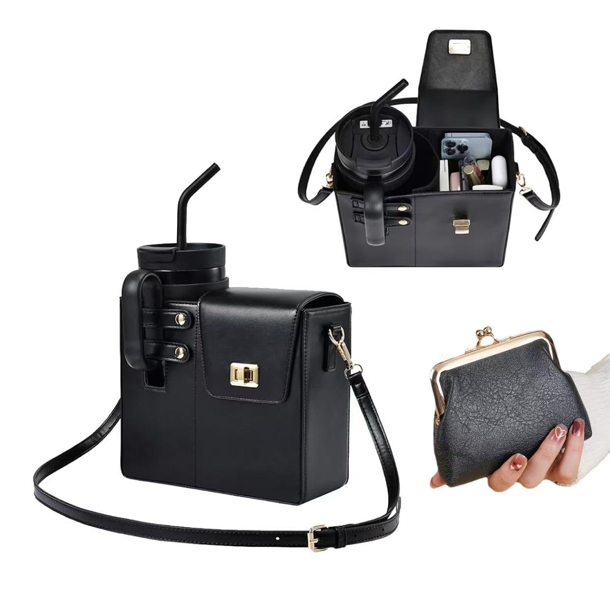 Stanley Purse Stanley Cup Bag with Strap Outdoor Portable Crossbody Water Cup, stanley cup bag with strap.
