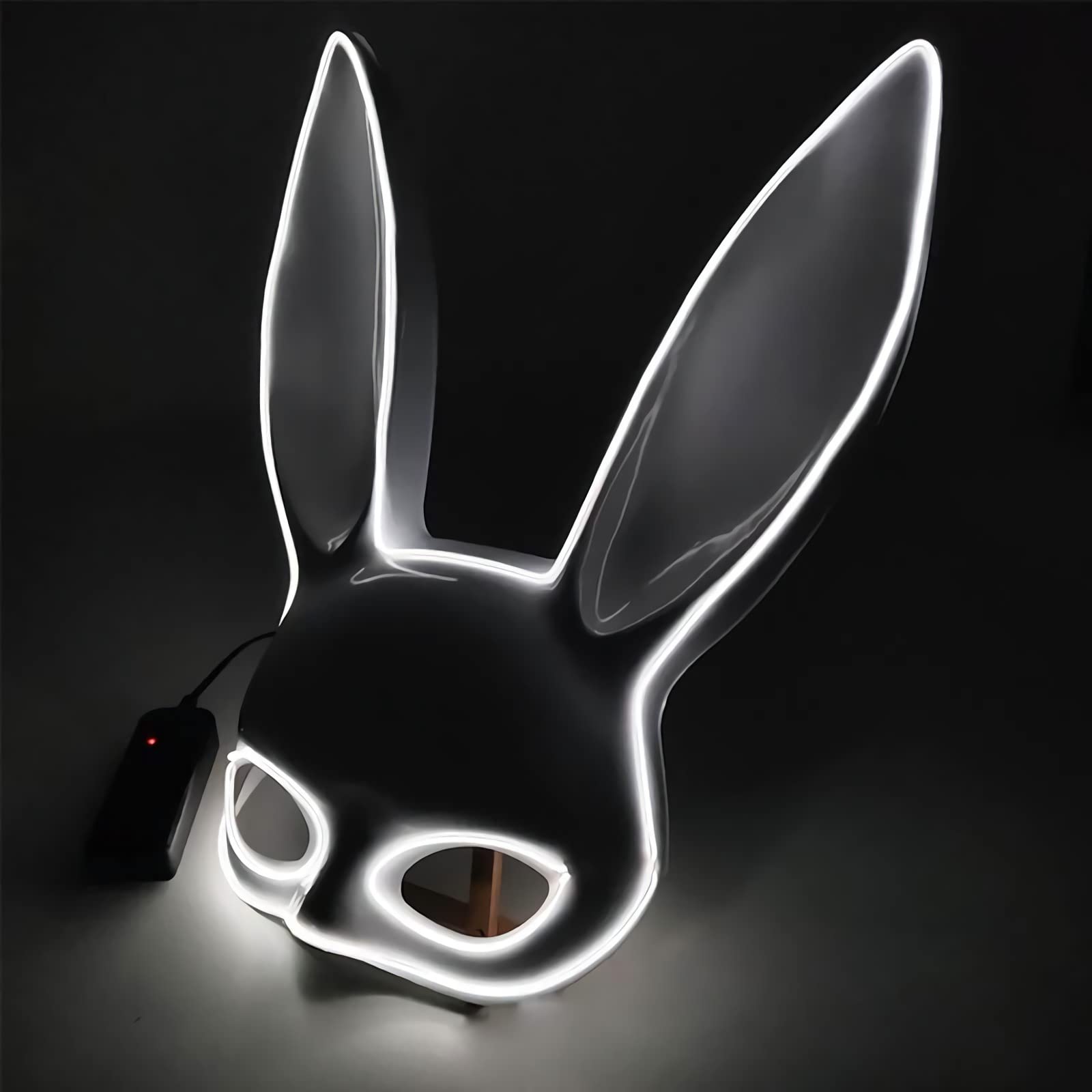 VICKYPOP Bunny Cosplay Mask Halloween LED Mask Party Props Costume Accessory
