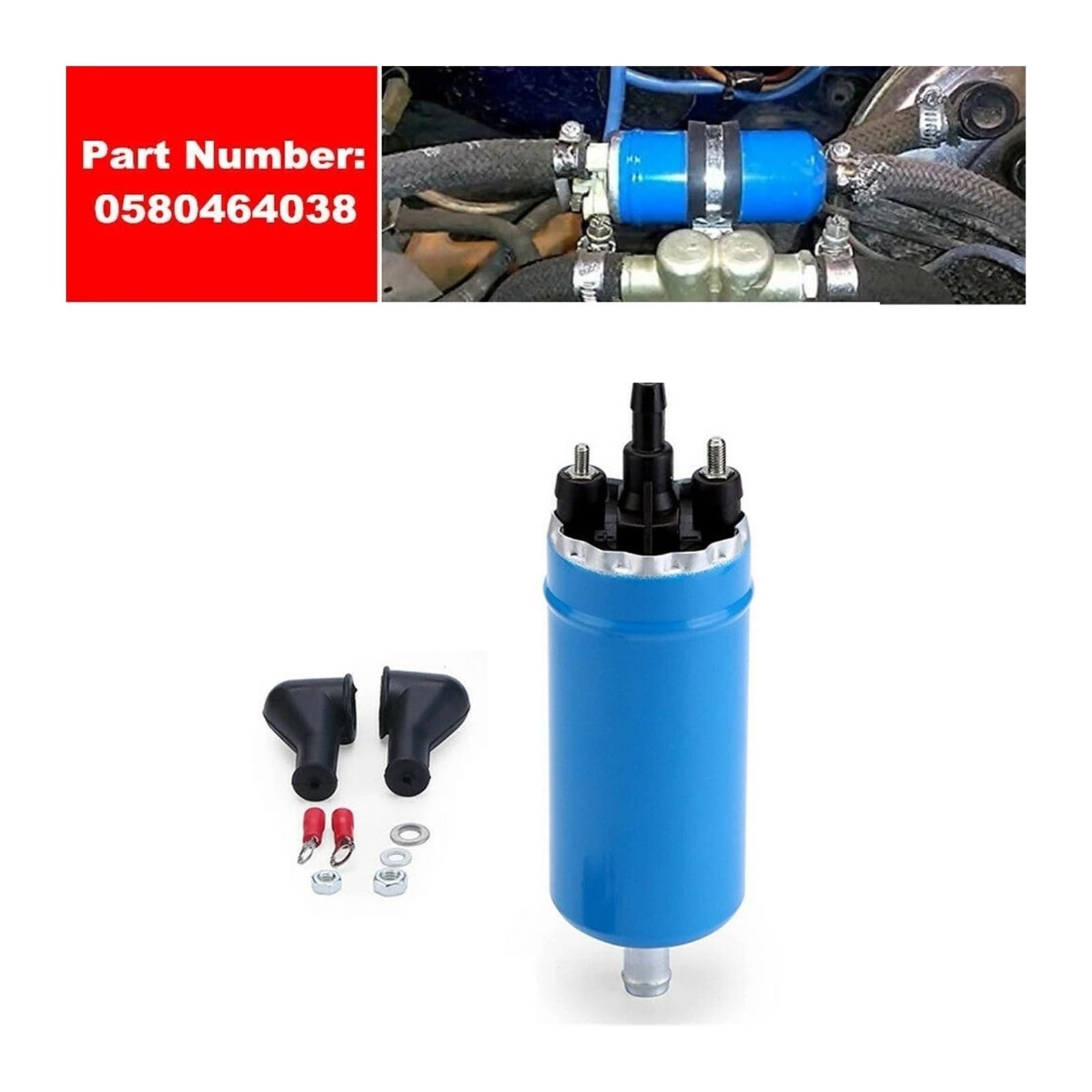 Pompa Benzina Elettrica 0580464038 12V Universale Esterna Elettrica A Benzina Pompa Carburante Auto 43.5PSI