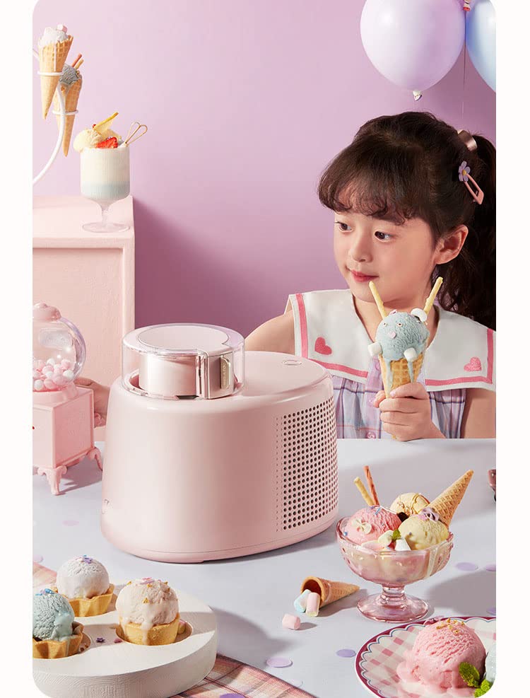 DOSCI Softeismaschine, Home DIY Kitchen Automatische Mini-Obst-Softeismaschine, einfache One-Push-Bedienung, für Sorbet… – Bild 3