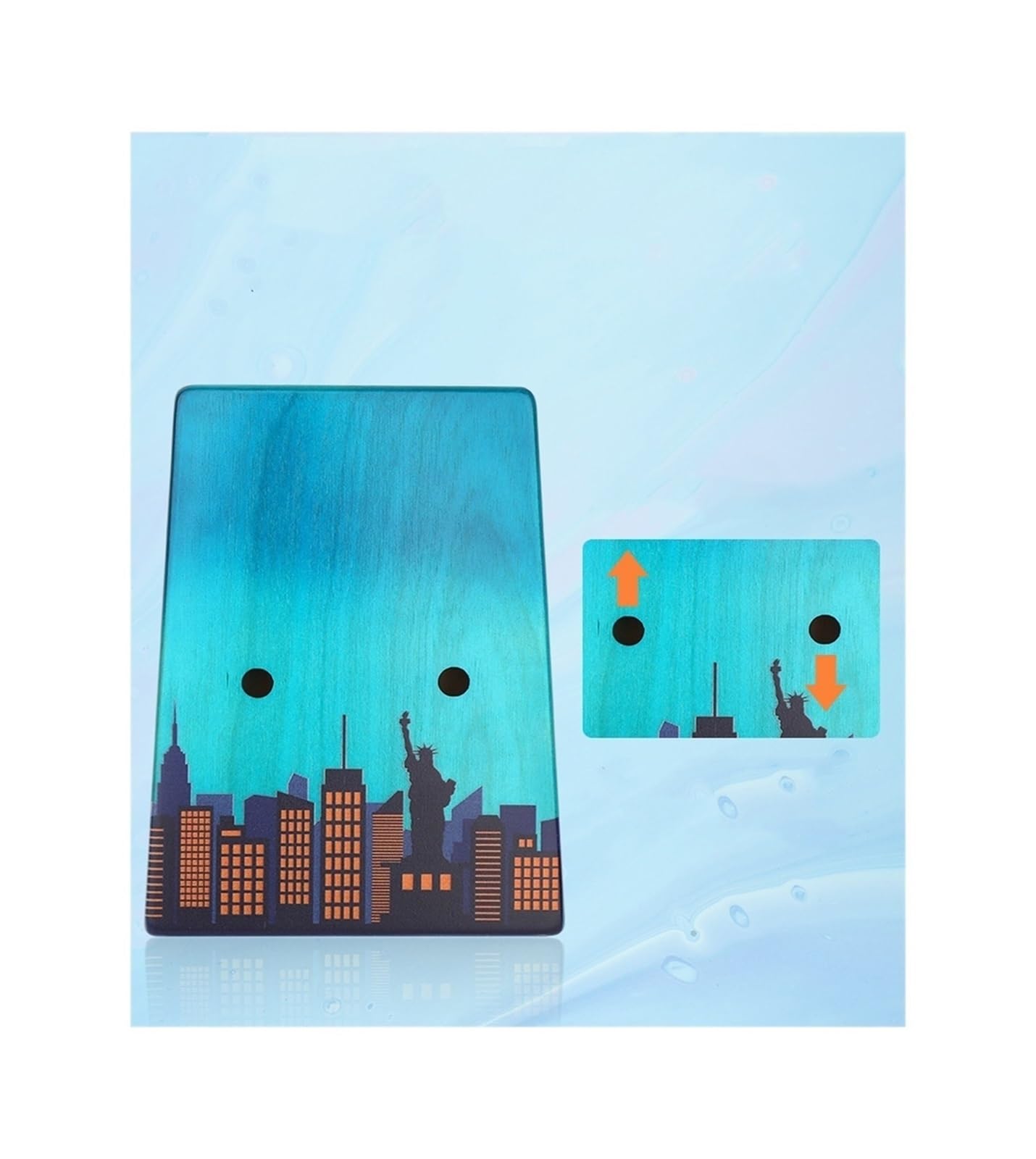 Kalimba Miniinstrument pięciopalcowy Pianino palcowe malowane 3D Fortepian kciukowy 17-tonowa kalimba dla początkujących