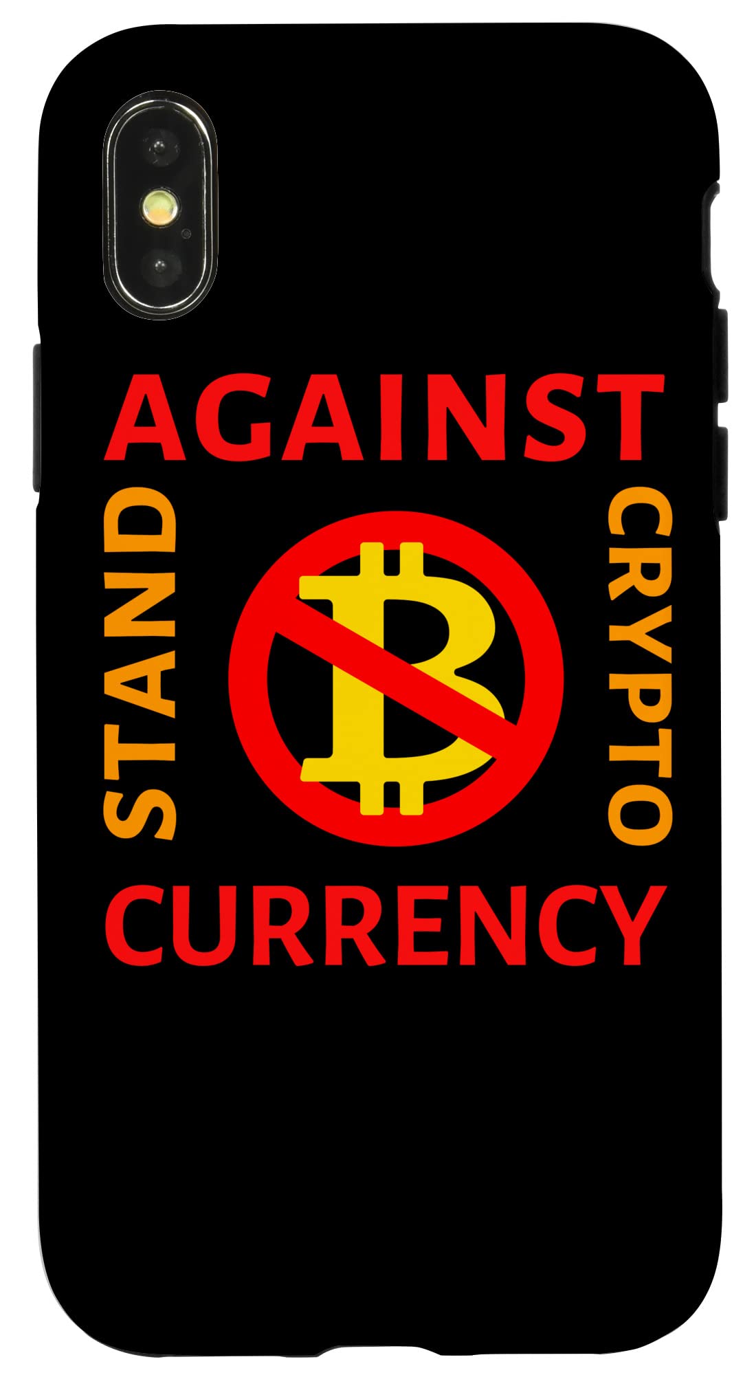 Amazon.com: iPhone X/XS Stand Against Cryptocurrency Bitcoin Coin Anti-Crypto  Club Case : 手機和配件