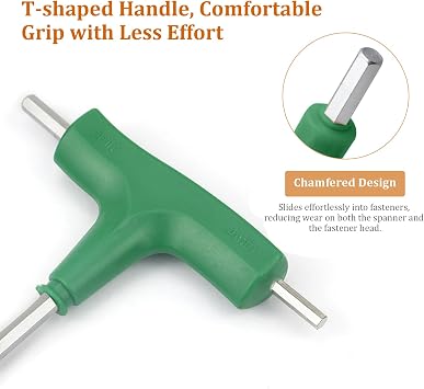 T Handle Metric Allen Keys, 3mm/2.5mm Long Arm Alan Key, 1pc
