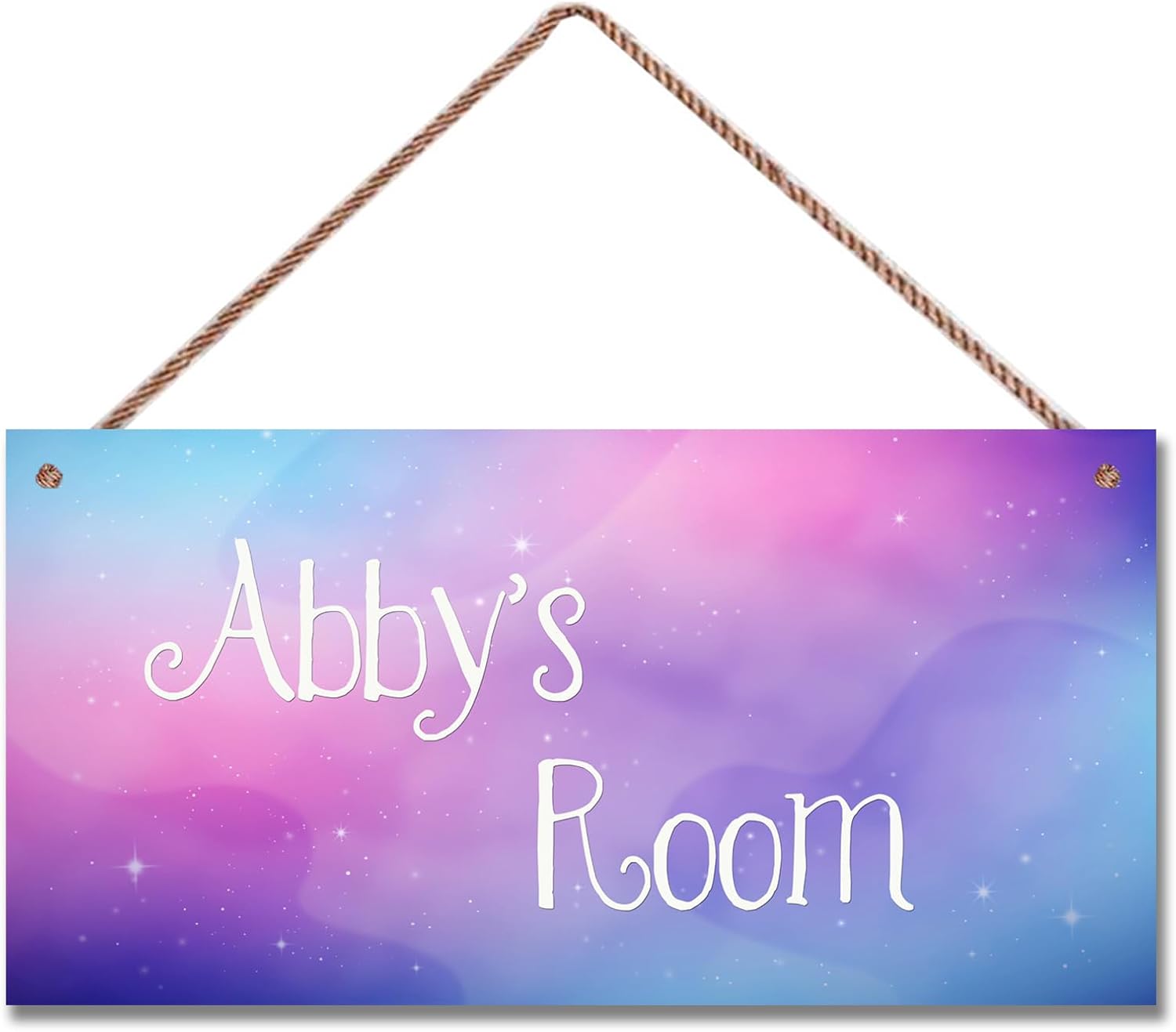 Personalized Sign Dreamy Star Sky Sign Gorgeous Art Décor For Kids Room Custom Name Door Wall Decor For Little Man Cave, Floral Nursery Art Plate For Boys Room Girls Bedroom