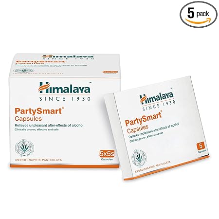 Himalaya PartySmart, 25 capsules |Prevents hangover & helps support liver. Herbal solution, safe, effective & clinically proven