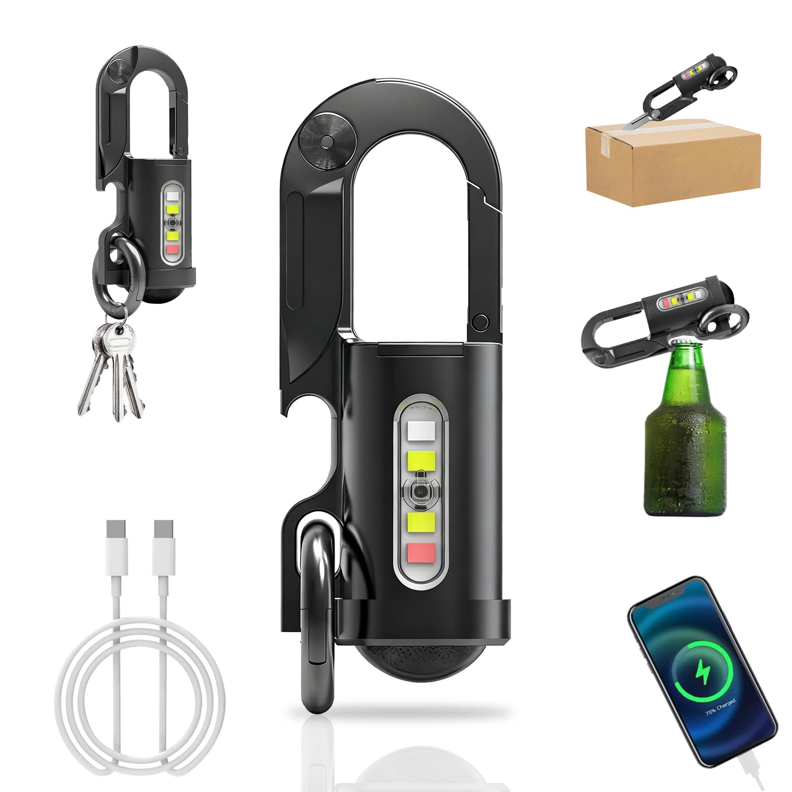 Linterna LED Mini 1000lm con batería portátil para alimentación de emergencia al aire libre camping recargable impermeable y resistente