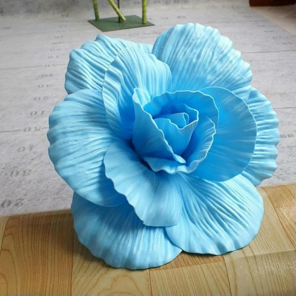 AYHTUD Silk Foam Rose Artificial Flowers Giant Simulation Rose Flowers Peony Background Fake Flowers Rose Branch Garden-blue-A