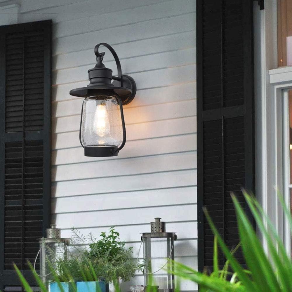 Bracket Light Anti-Rust Wall Lamp American Style Horse Lamp Bracket Light Retro Wall Outdoor Waterproof and Lantern Glass Lighting E27 Edison Nostalgic Personality Wall Sconce for Garden Front