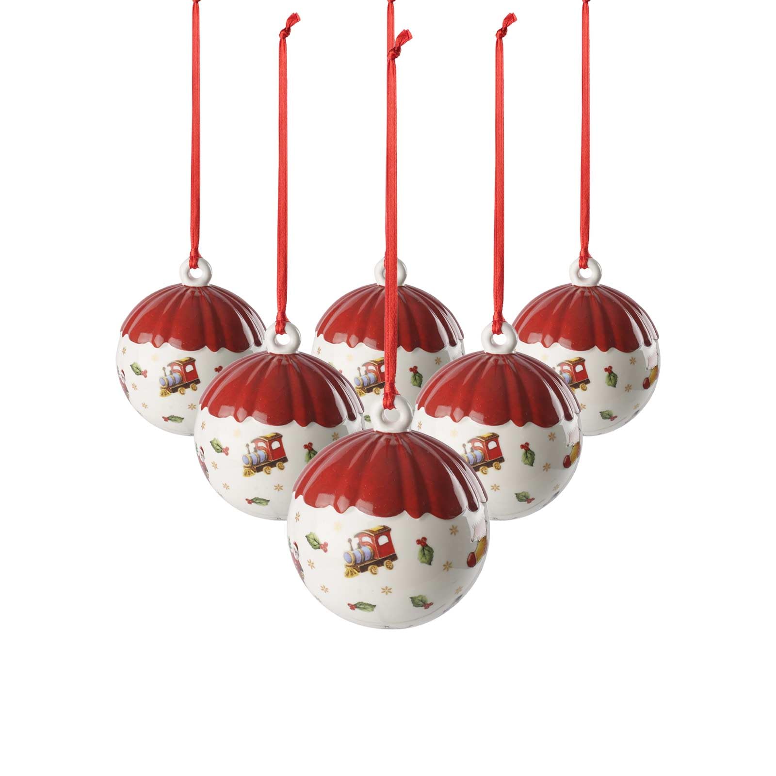 Villeroy & Boch Figurka kulowa, porcelana, biała, 6 cm, kolekcja Toy's Delight, zestaw 6 sztuk