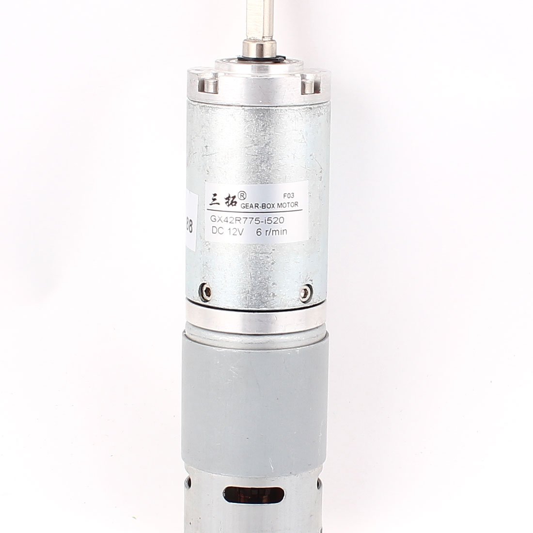 Ruilogod DC12V 6RPM 42mm de diámetro de alto par de torsión DC Caja de engranaje Reductor de velocidad