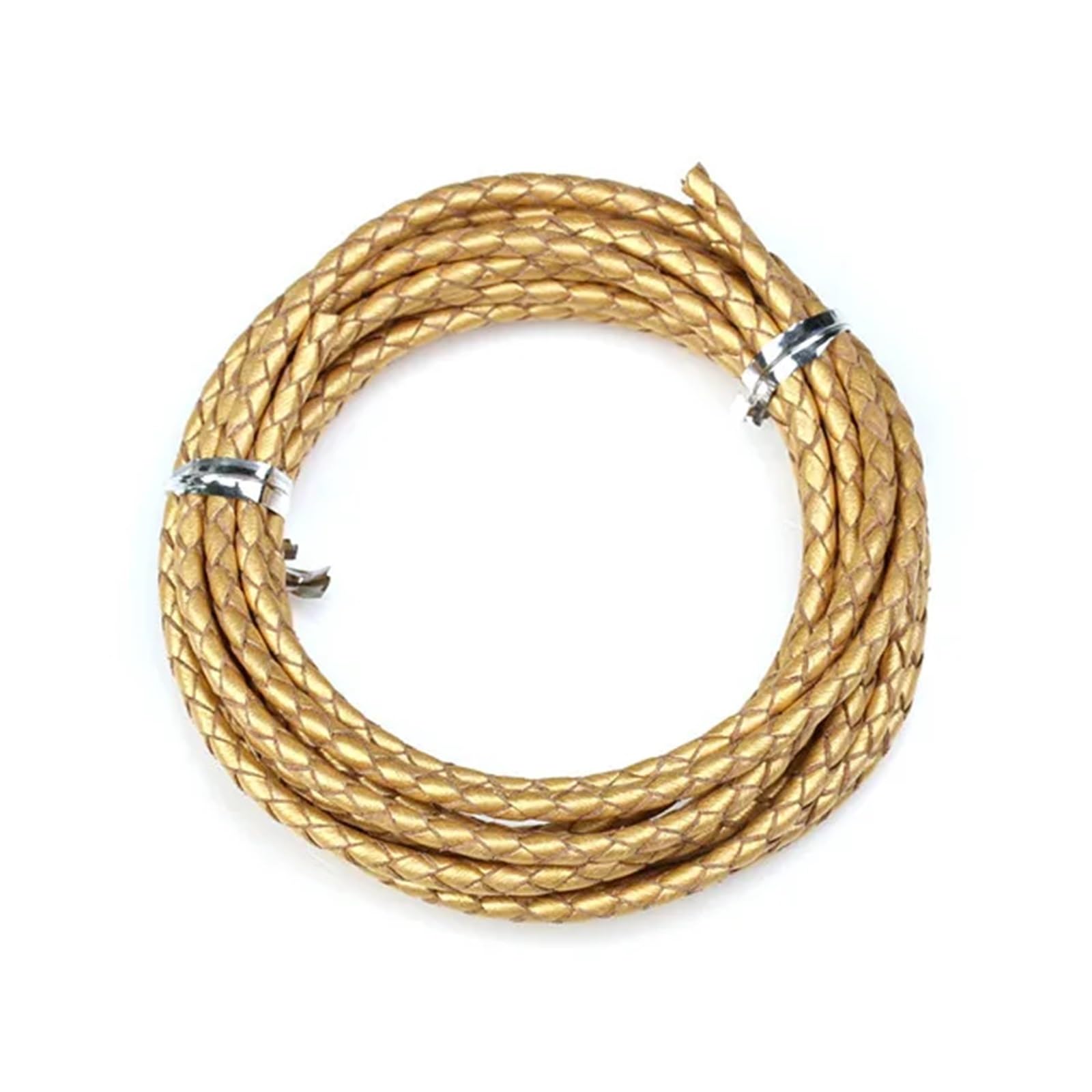 Leather Necklace Cord, Braided Leather Cords Multicolor 3-4mm 2m Per Lot For DIY Jewelry Making(Onecolor,4mm)