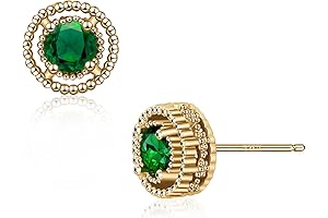 Exquisite Green Circle Earrings