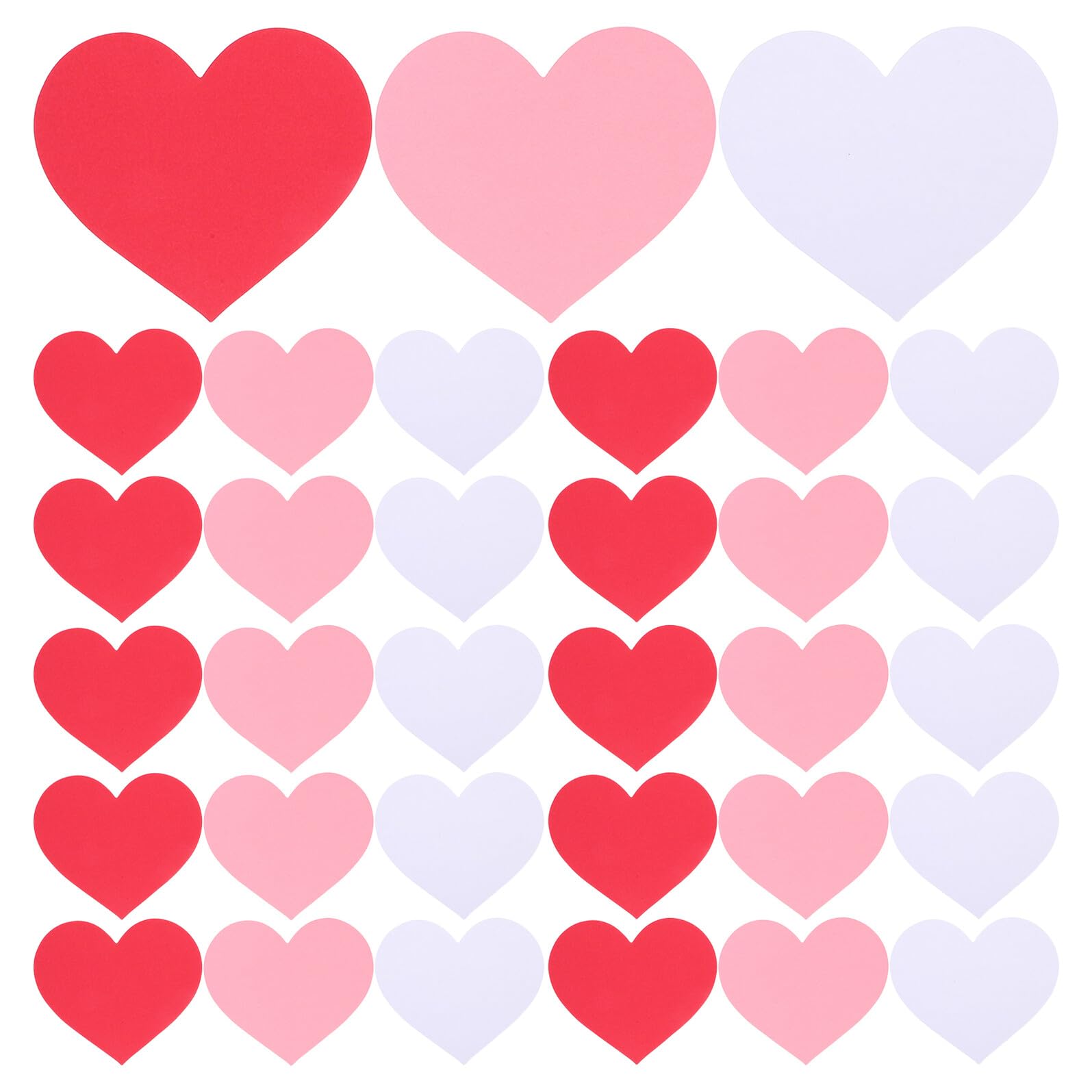 Decorar paredes y aulas con tarjetas recortadas de papel en forma de corazón y 73 piezas festivas