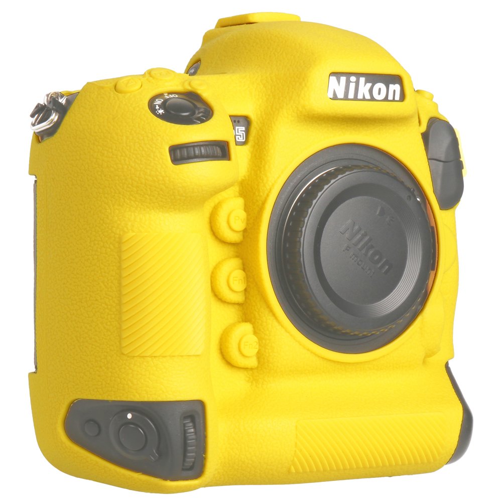 Protection caméra silicone jaune pour boîtier photo reflex Nikon D5 - 8