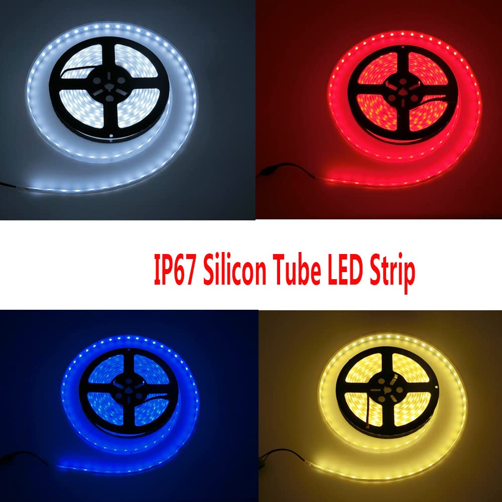 Exterior/interior decorativos, Tira de luces LED flexible for techo, 4 rollos (5 m, 20 metros), 12 V CC, 5050SMD, 60 LED/m(IP67 Waterproof,Pure White)