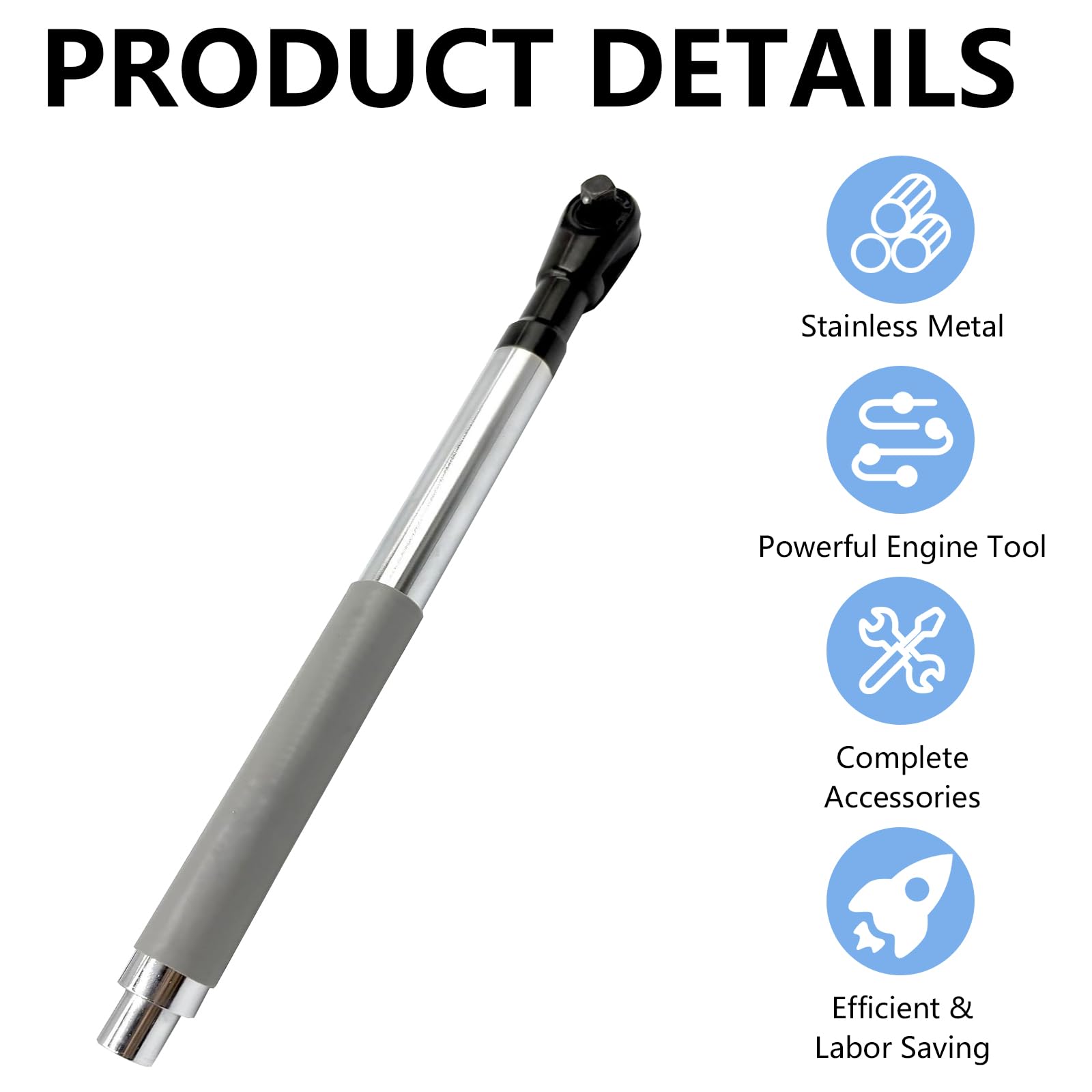 Prolunga Offset Pronte, Offset Extension Wrench, Chiave di Estensione Sfalsata con Adattatori da 1/2", 1/4" e 3/8", Prolunga Chiave a Cricchetto per Meccanici Artigiani del Garage Riparazione Auto