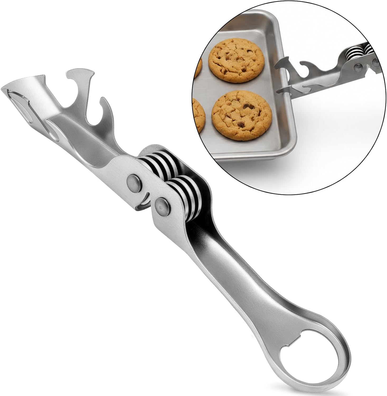 Stainless Steel Hot Plate Gripper Tongs, 3-in-1 Plate Gripper image 2