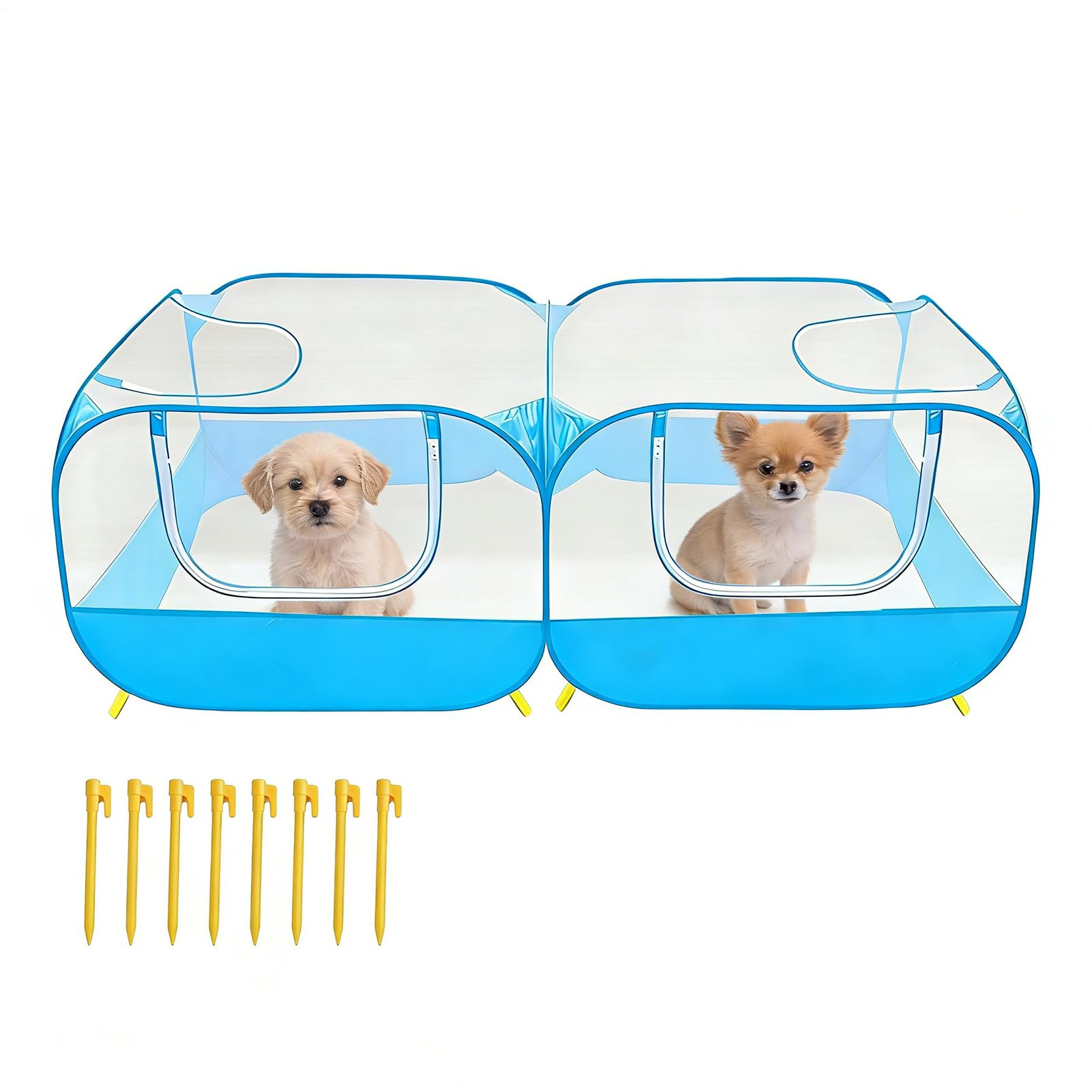 Indoor Kitten Enclosure - Reversible Sun Protection Pet Laufstall | Multifunktionales Katzengehege für Reisen, Spielen im Freien, Rasen, Garten, Boden, tragbarer sicherer Platz für Kätzchen und kleine