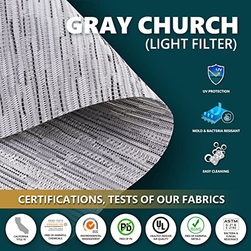 Hiladuo Motorized Roller Blinds Customized Size Width 20-105 Inches Window Roller Shades Aluminum Valance Style Rechargeable Roller Shades With Built-In Zigbee Battery Motor For Home Office Hotel #TOP2