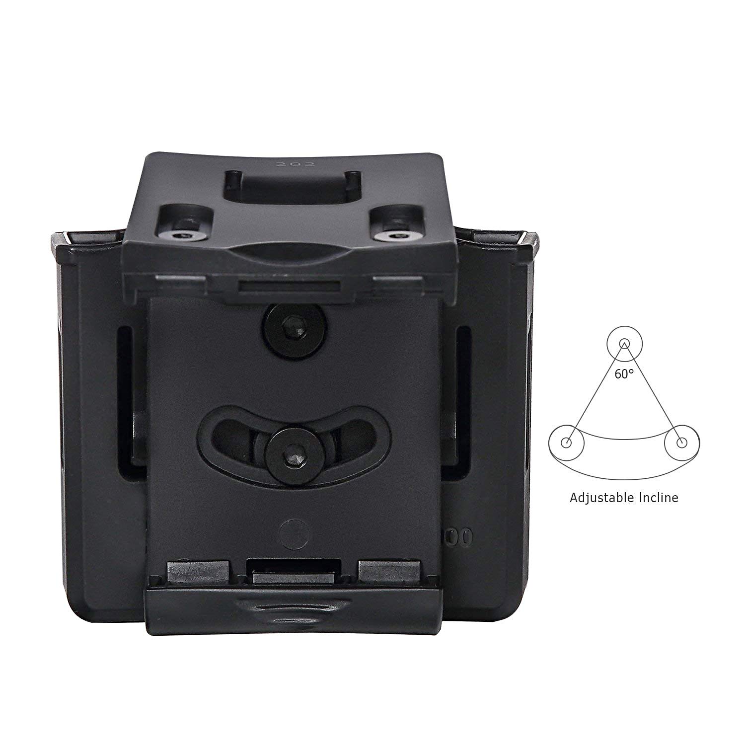 efluky Magazin Holster Magazintasche Pistole Passt für Walther P99/Sig Sauer p226/Glock 17 19/CZ p-09/Beretta/H&K/Browning/Ruger/Steyr/S&W/Taurus, Belt 60°