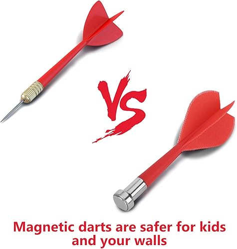 Miniatura 3 de Juego de dardos magnético de 18 pulgadas para niños, juego de dardos para interiores y exteriores, con 12 dardos, juguetes de dardos, regalos para