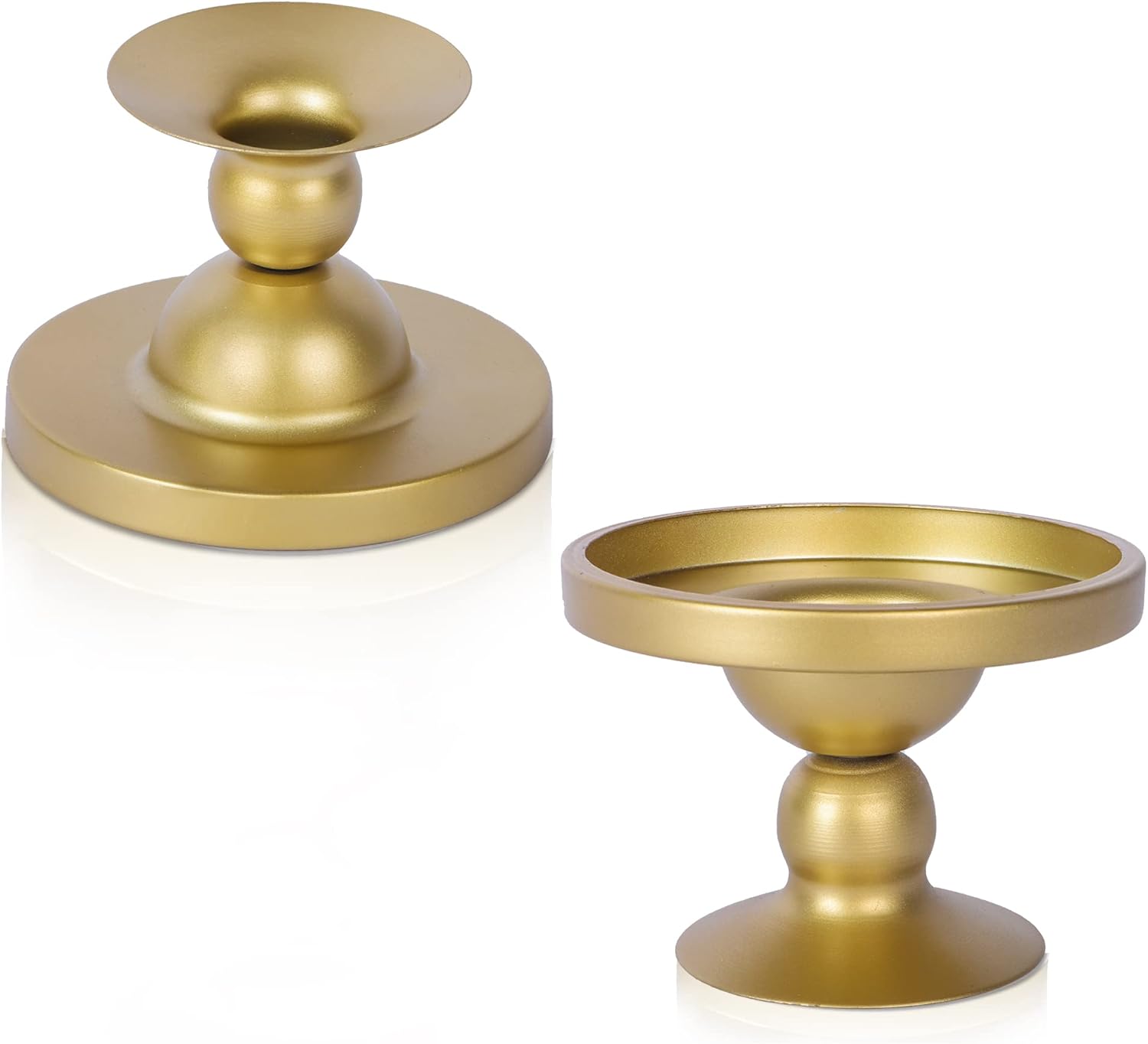 Candle Holders 2Pcs Metal Multiuse Candlestick Holders, Candle Stand for Pillar and Taper