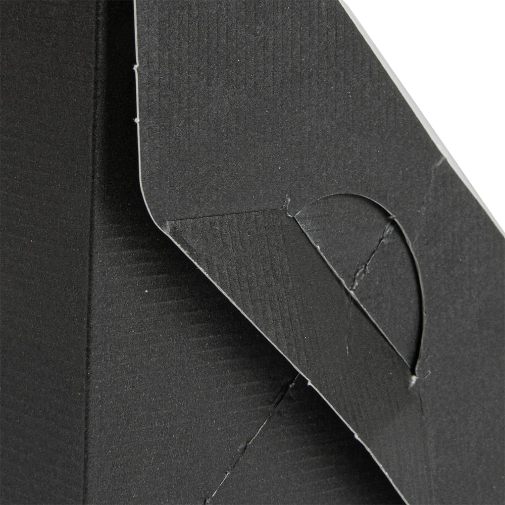 Garcia de Pou Pack of 50 Sandwich Boxes with Window, Double Thepack, 230gsm + Opp 12.4 x 12.4 x 7.5 cm, Black, Nano Micro Corrugated