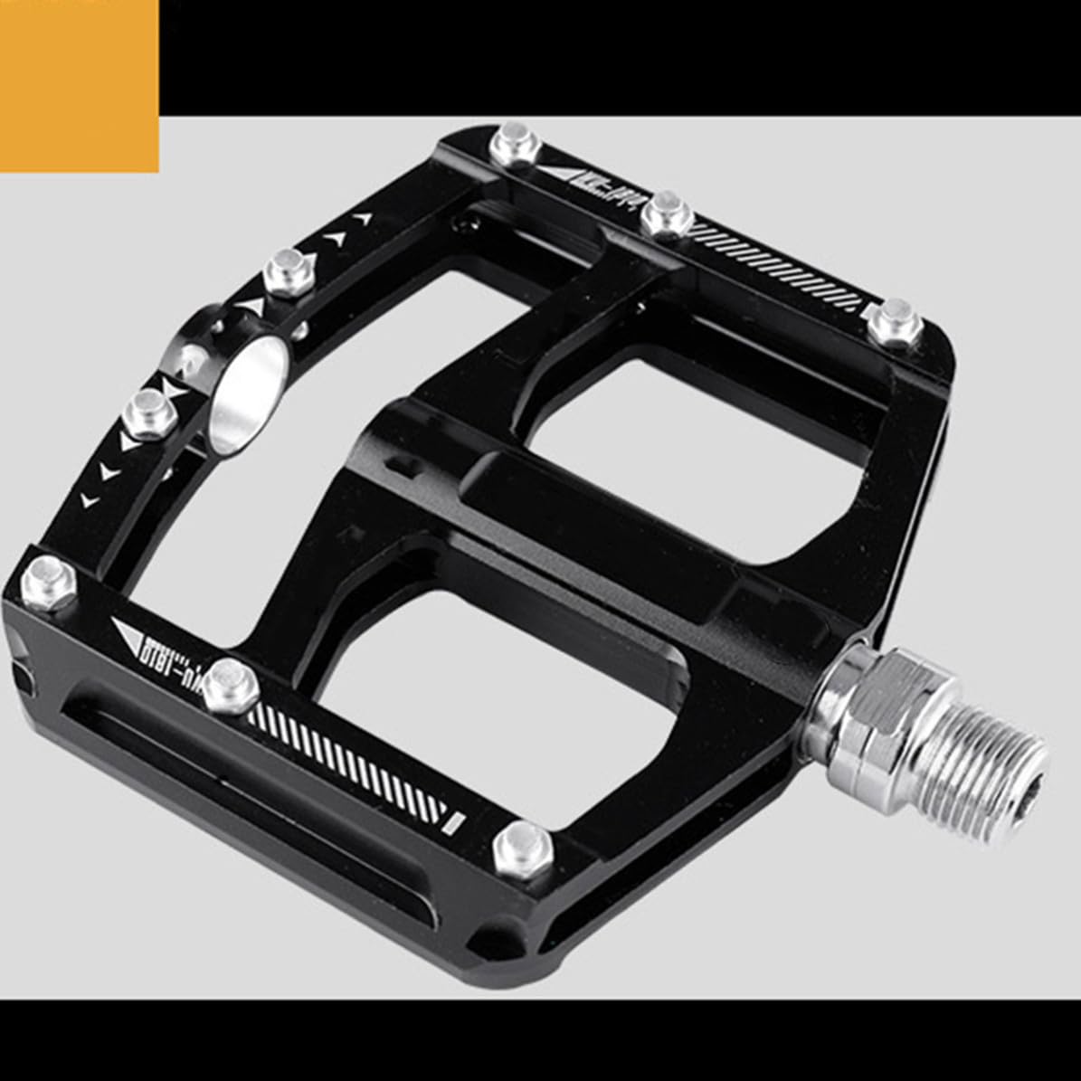 Pedales Aleación de Aluminio de Plataforma para Bicicleta de Montaña Negro