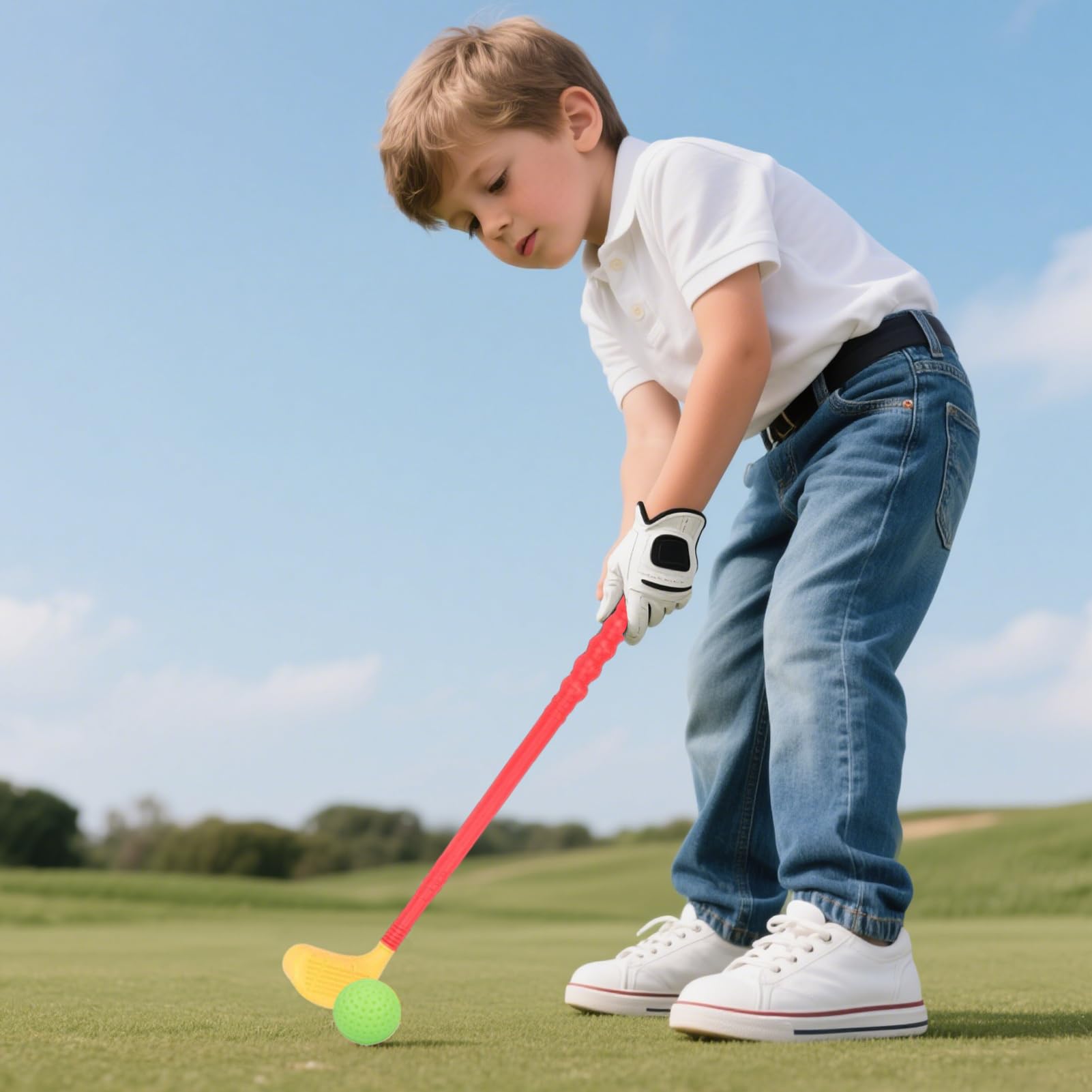 Palos de Golf para niños pequeños, Juego de Golf con Palos y Pelotas, Juego de de plás-Tico, Juguetes de, Juguetes Deportivos para niños y niñas en Interiores y Exteriores