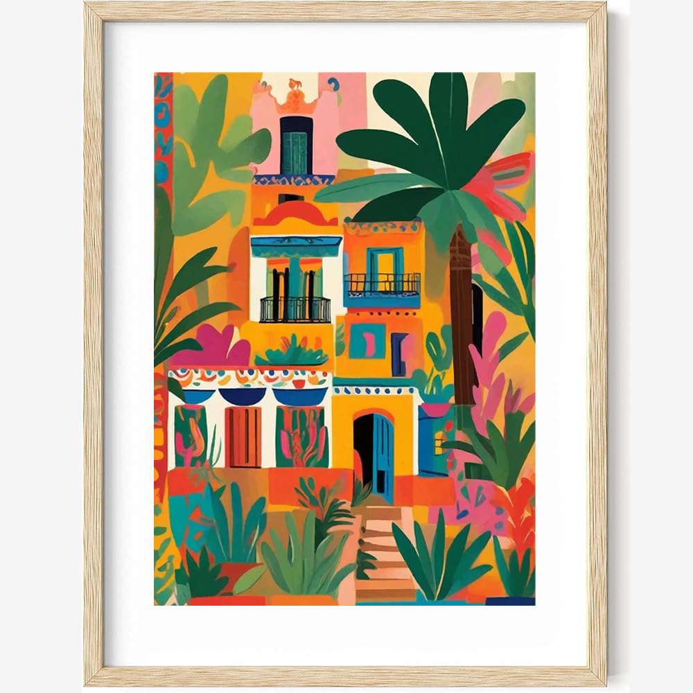 COLOSSAL ART HOUSE Modern Boho Minimalist Wall Art Poster Frame for Home, Office & Living Room Wall Decoration (13x17 Inch Beige)