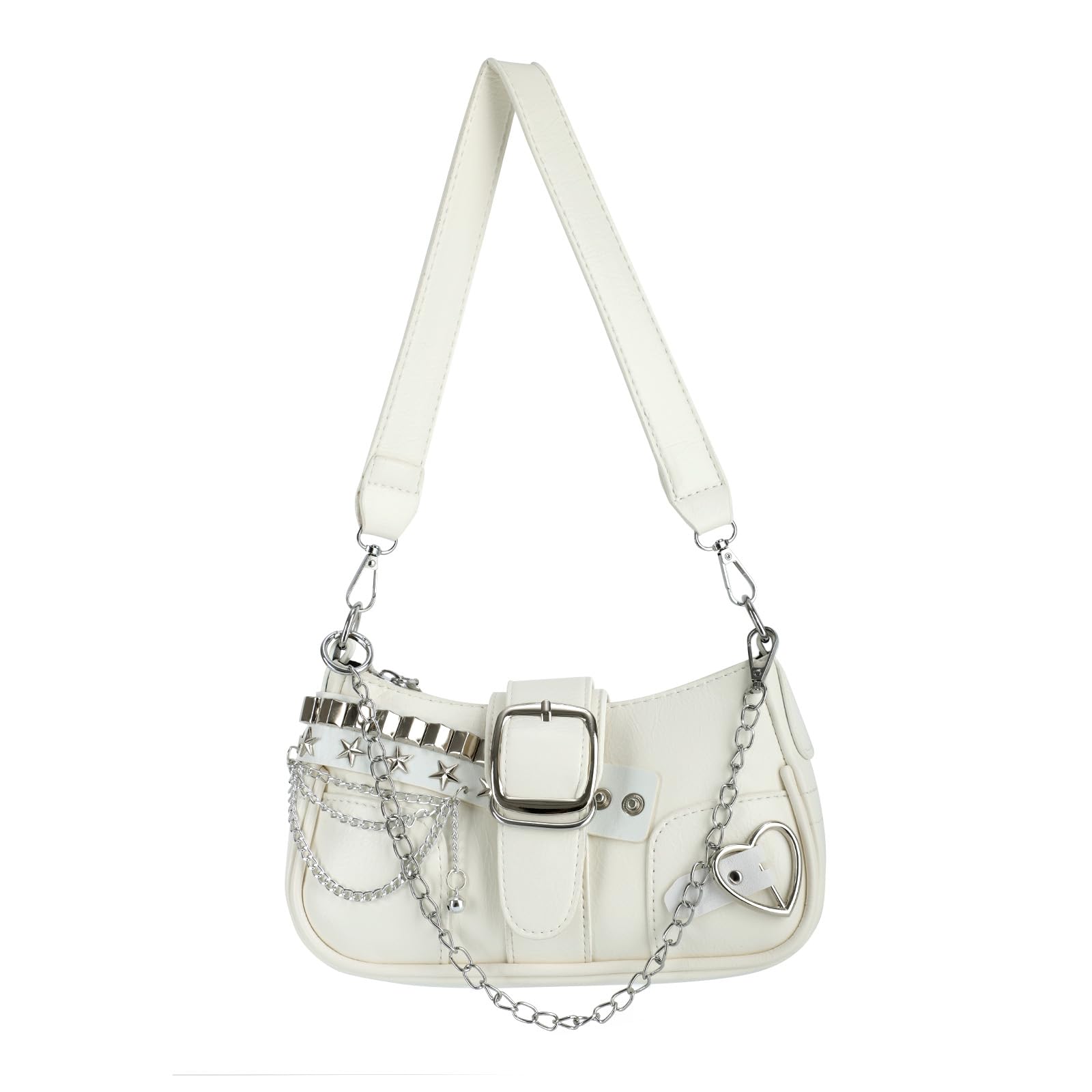 GOKTOW Y2k Shoulder Bag -Goth & Punk Mini PU Leather Purse for Women