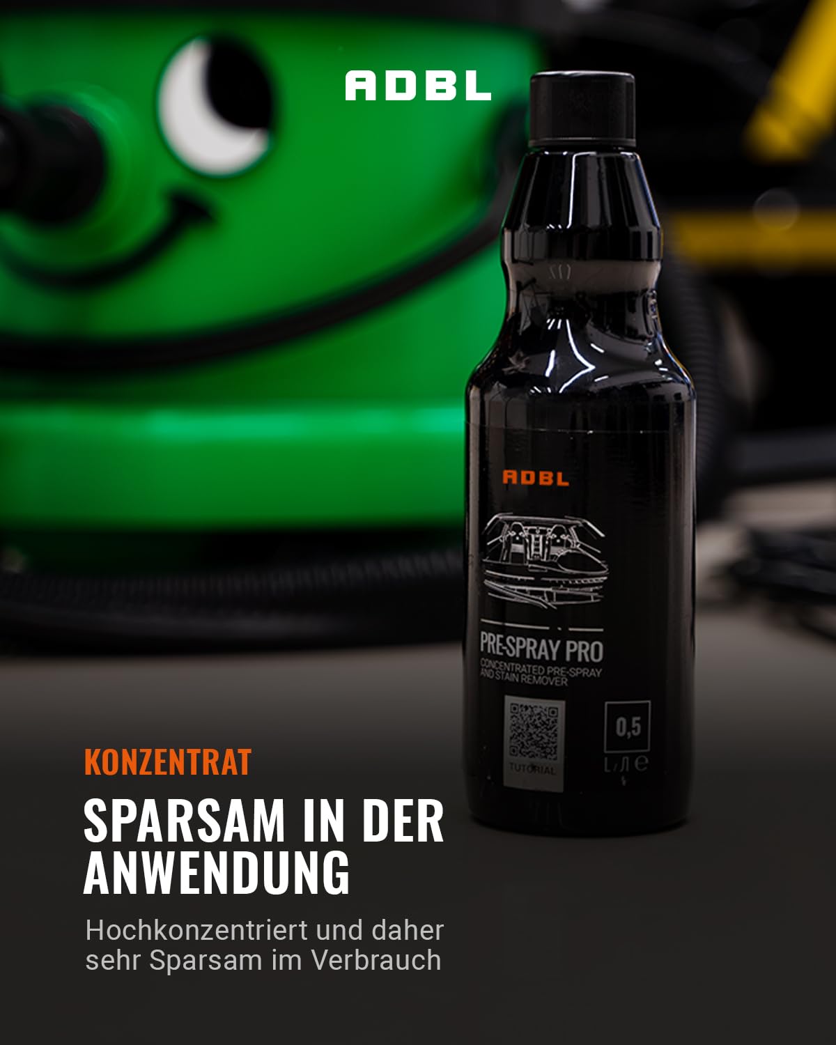ADBL Pre Spray PRO (5L) - Hochkonzentrierter Vorreiniger und Fleckenentferner für Polster und Teppiche - Löst hartnäckige Verschmutzungen in Rekordzeit - Ideal für professionelle Anwendungen