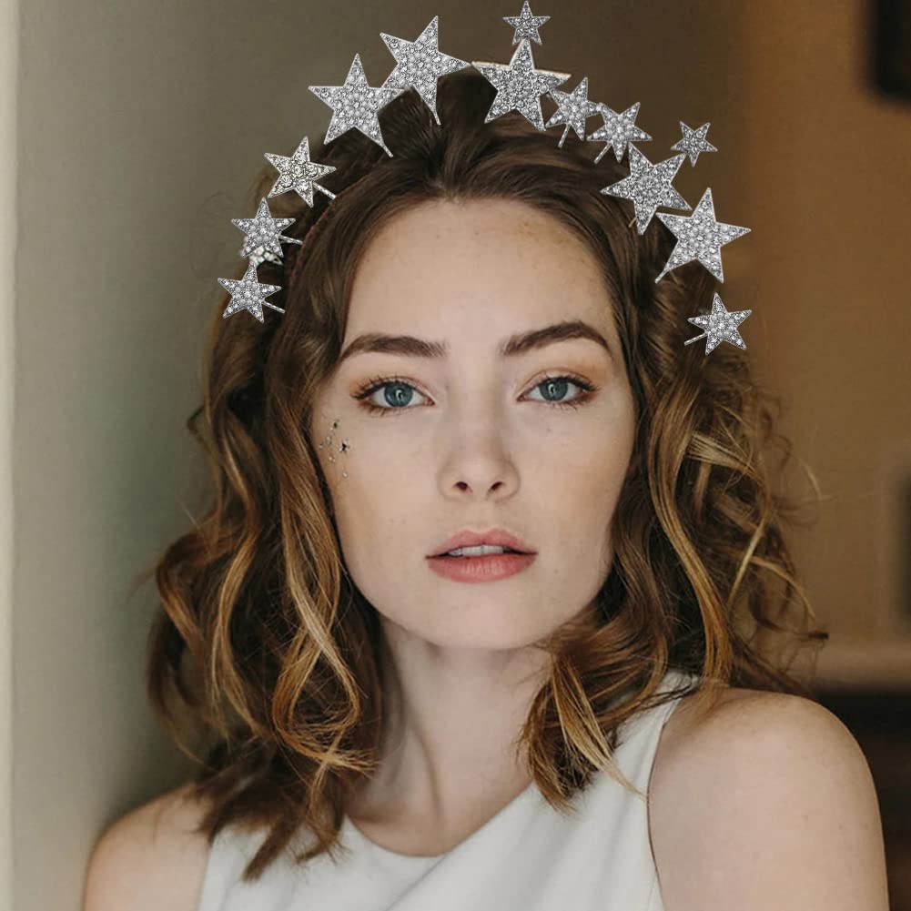 Double Crystal Stars Hair Headband-Boutique-NWT Twinkle and Tinsel Star Headband main image 4